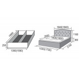 Кровать с мягким изголовьем ВАНЕССА белая 1600х2000