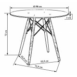 Стол стеклянный LMZL-TD109-1