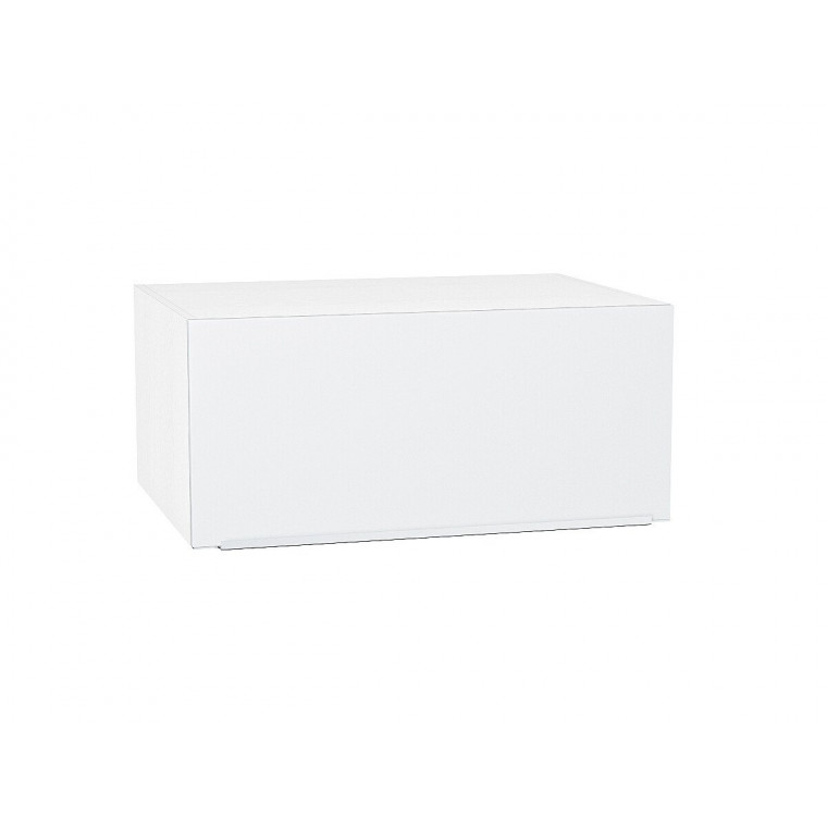 Шкаф верхний горизонтальный глубокий Фьюжн Silky White / Белый 800 мм