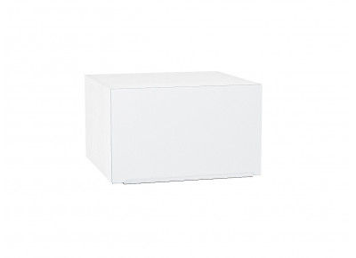 Шкаф верхний горизонтальный глубокий Фьюжн Silky White / Белый 600 мм