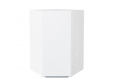 Шкаф верхний угловой Фьюжн Silky White / Белый 600 мм 920 мм