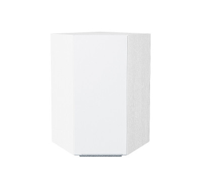 Шкаф верхний угловой Фьюжн Silky White / Белый 600 мм 920 мм
