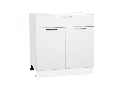 Шкаф нижний с 2-мя дверцами и ящиком Флэт White In 2S, 816х800х478