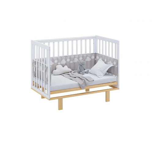 Кроватка детская Simple 340 белый/натуральный