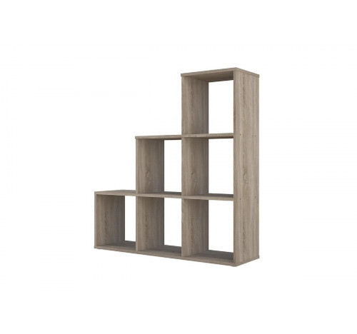 Стеллаж каскадный Polini home Smart 6 секций дуб
