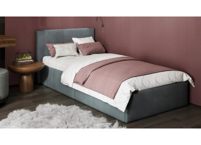 Кровать Тейлор Микровелюр Linea Grande 83/Connect 83 (серый) 900х1900 мм