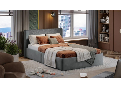 Кровать Тейлор Микровелюр Linea Grande 83/Connect 83 (серый) 1200х1900 мм