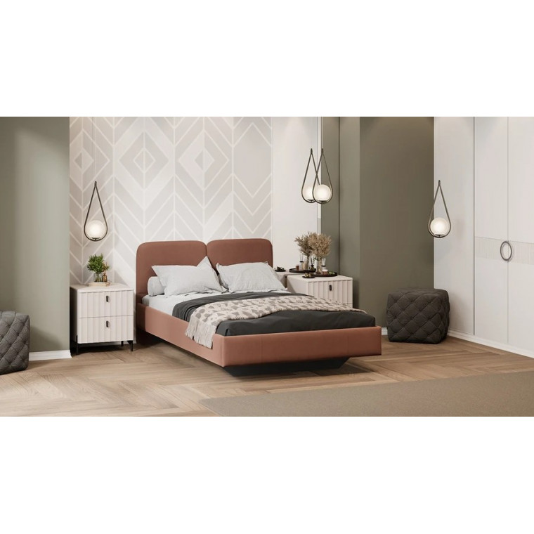 Кровать Флори Тип 1 (1200) Велюр Ultra Terra