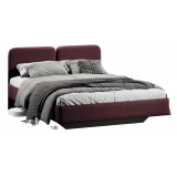 Кровать Флори Тип 1 (1400) Велюр Ultra Berry