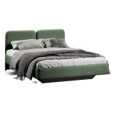 Кровать Флори Тип 1 (1400) Велюр Ultra Olive