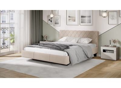 Кровать Синди Тип 3 Велюр ultra ivory
