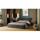 Кровать с ПМ Милана (1600) Велюр Confetti Stone