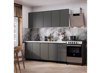 Кухня 2,0 м Астрид графит нубук F24