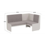 Кухонный уголок Шервуд Кашемир, Микровелюр Linea Grande 25/Connect 25 (мокко)