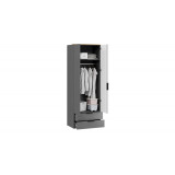 Шкаф для одежды с 2 ящиками Айрис Графит Серый, Графит матовый, Черная ручка Т1