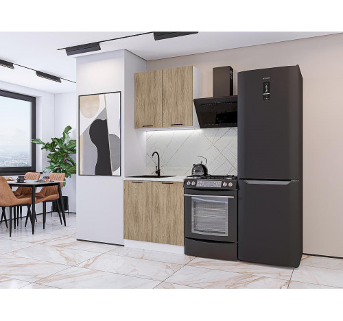 Модульная кухня Флэт-03 Natural Casella Oak 2S