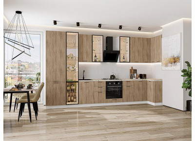 Модульная кухня Флэт-05 Natural Casella Oak 2S