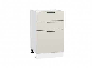 Шкаф нижний с 3-мя ящиками Флэт Cashmere In 2S / Белый 816*500*478