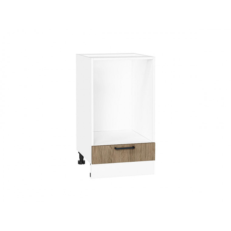 Шкаф нижний под духовку Флэт Natural Casella Oak 2S / Белый 816*450*476 мм