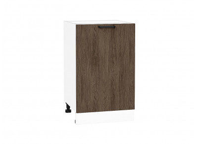 Шкаф нижний с 1-ой дверцей Флэт Brown Casella Oak 2S / Белый 816*500*478 мм