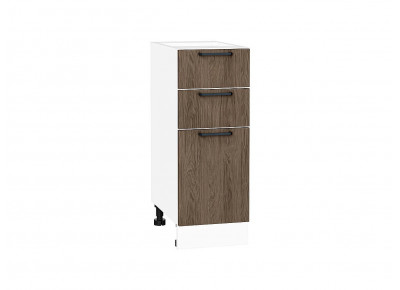 Шкаф нижний с 3-мя ящиками Флэт Brown Casella Oak 2S / Белый 816*300*478 мм