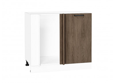 Шкаф нижний угловой Флэт Brown Casella Oak 2S / Белый 816*890*478 мм