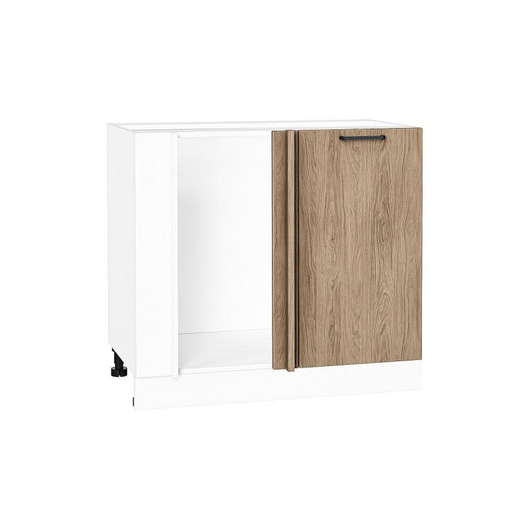 Шкаф нижний угловой Флэт Natural Casella Oak 2S / Белый 816*890*478 мм