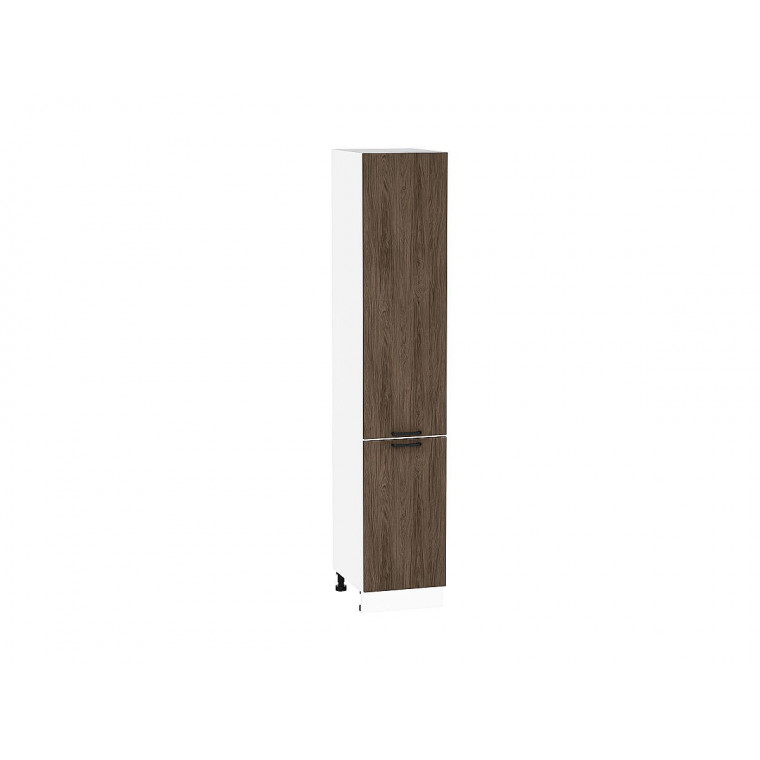 Шкаф пенал с 2-мя дверцами Флэт Brown Casella Oak 2S / Белый 2132*400*574 мм