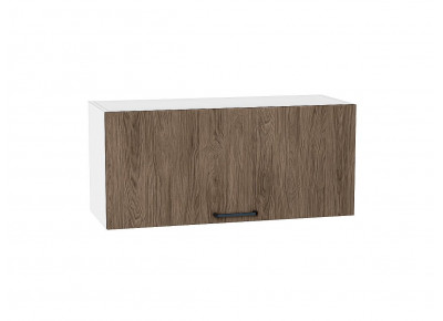 Шкаф верхний горизонтальный Флэт Brown Casella Oak 2S / Белый 358*800*318 мм