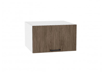 Шкаф верхний горизонтальный глубокий Флэт Brown Casella Oak 2S / Белый 358*600*574 мм