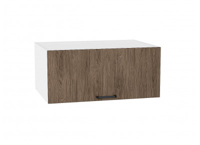 Шкаф верхний горизонтальный глубокий Флэт Brown Casella Oak 2S / Белый 358*800*574 мм