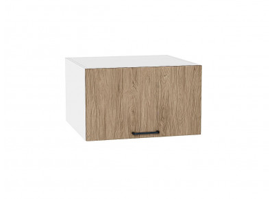 Шкаф верхний горизонтальный глубокий Флэт Natural Casella Oak 2S / Белый 358*600*574 мм