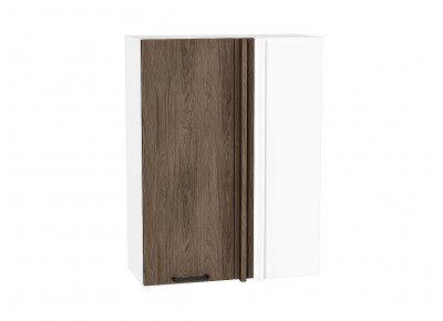 Шкаф верхний прямой угловой Флэт Brown Casella Oak 2S / Белый 920*700*345 мм
