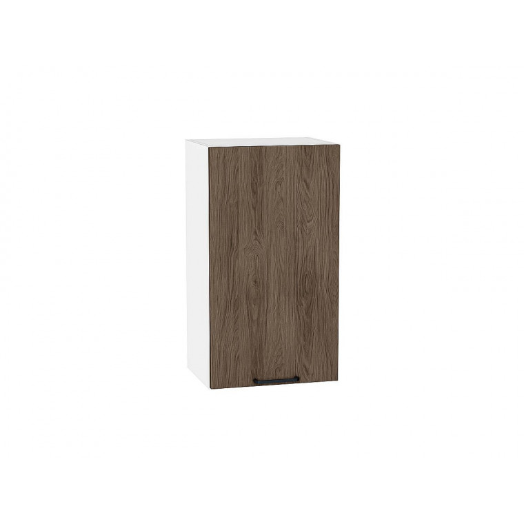 Шкаф верхний с 1-ой дверцей Флэт Brown Casella Oak 2S / Белый 716*400*318 мм