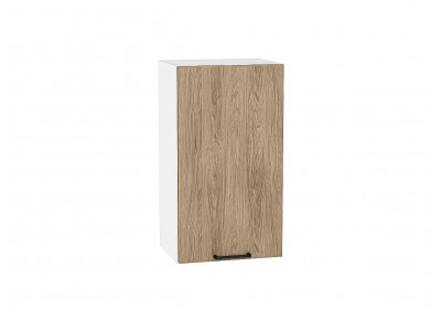 Шкаф верхний с 1-ой дверцей Флэт Natural Casella Oak 2S / Белый 716*400*318 мм