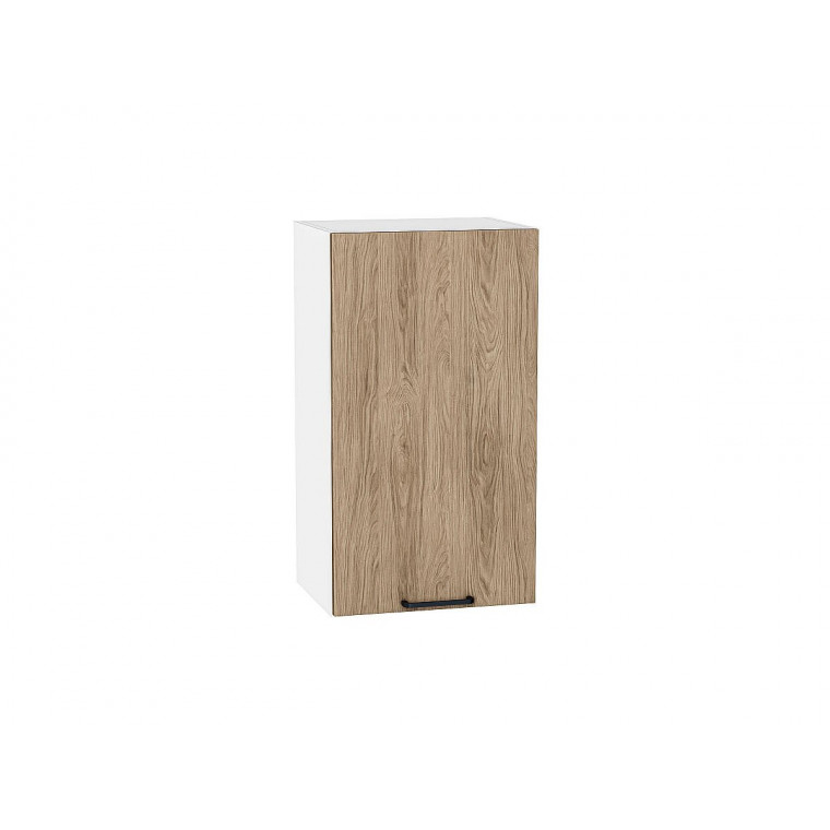 Шкаф верхний с 1-ой дверцей Флэт Natural Casella Oak 2S / Белый 716*400*318 мм