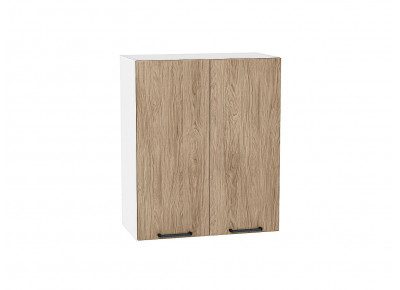 Шкаф верхний с 2-мя дверцами Флэт Natural Casella Oak 2S / Белый 716*600*318 мм