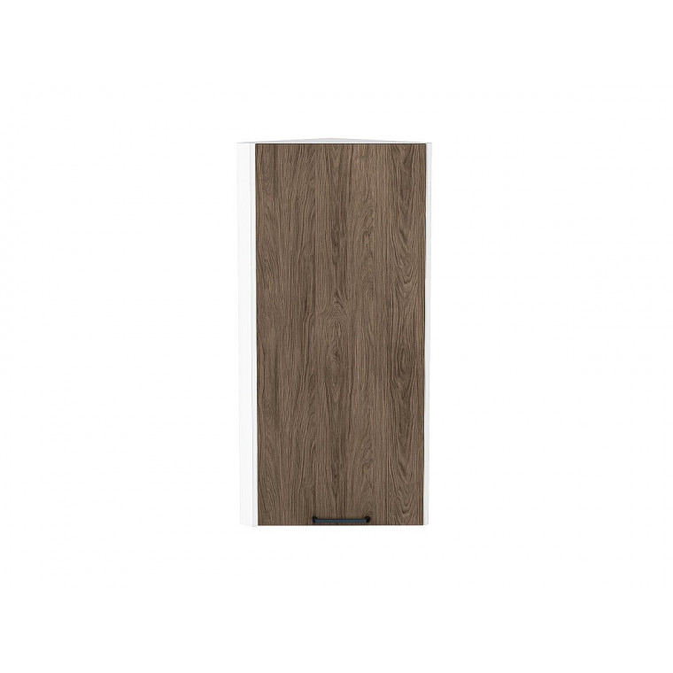 Шкаф верхний торцевой Флэт Brown Casella Oak 2S / Белый 920*300*306 мм