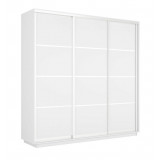 Шкаф-купе Экспресс, белый снег, 210х220х60 см, профиль серебро, 1 штанга, 9 полок ЛДСП