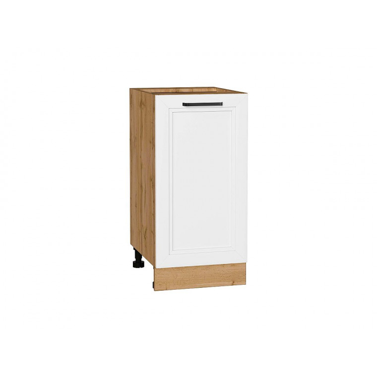 Шкаф нижний с 1-ой дверцей Нео White Silk / Дуб Вотан 816*400*480 мм