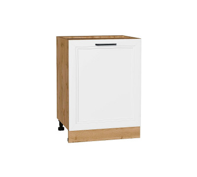 Шкаф нижний с 1-ой дверцей Нео White Silk / Дуб Вотан 816*600*480 мм