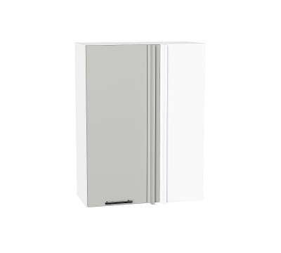 Шкаф верхний прямой угловой Лайт Special Grey / Белый 920*700*345 мм