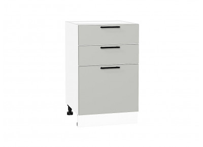 Шкаф нижний с 3-мя ящиками Лайт Special Grey / Белый 816*500*478 мм