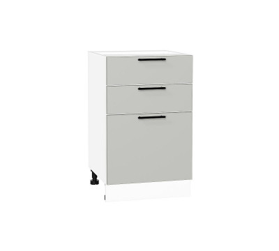 Шкаф нижний с 3-мя ящиками Лайт Special Grey / Белый 816*500*478 мм