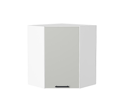 Шкаф верхний угловой Лайт Special Grey / Белый 716*600*600 мм