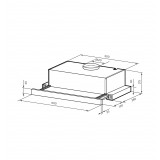 Вытяжка кухонная встраиваемая LEX HONVER 2M 600 WHITE