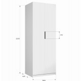 Шкаф 800х2200х52,5 Моно (без полок) Mono_800_B
