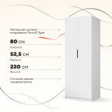 Шкаф 800х2200х52,5 Моно (без полок) Mono_800_B