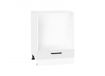 Шкаф нижний под духовку Нео 600 White Silk / Белый