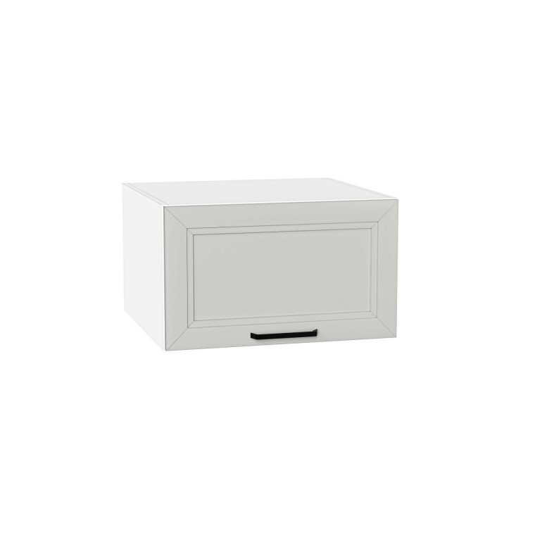 Шкаф верхний горизонтальный глубокий Нео 610 Grey Silk / Белый